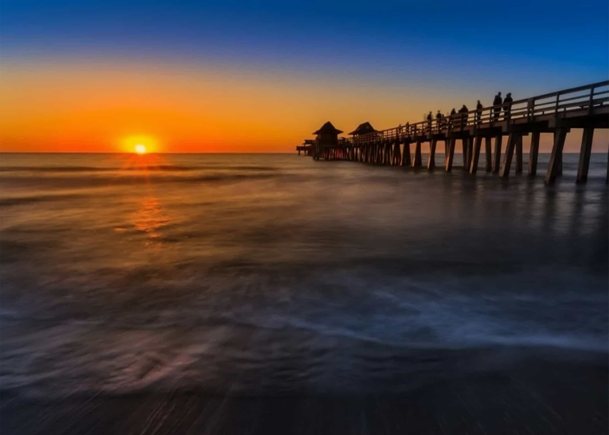 Sunset at the Naples Pier on Florida's Gulf Coast