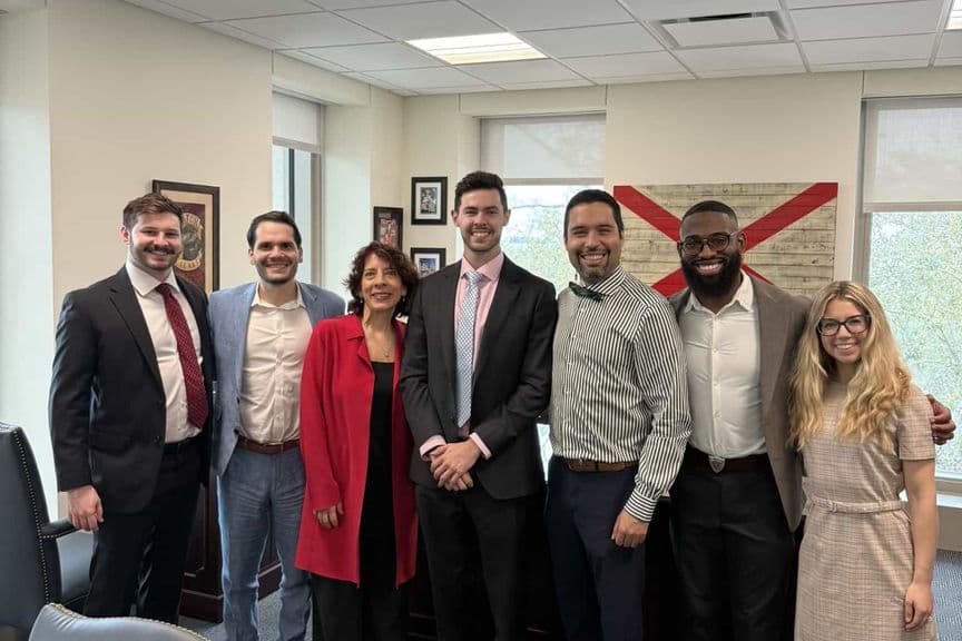 Chapter members on an advocacy visit to a legislative office