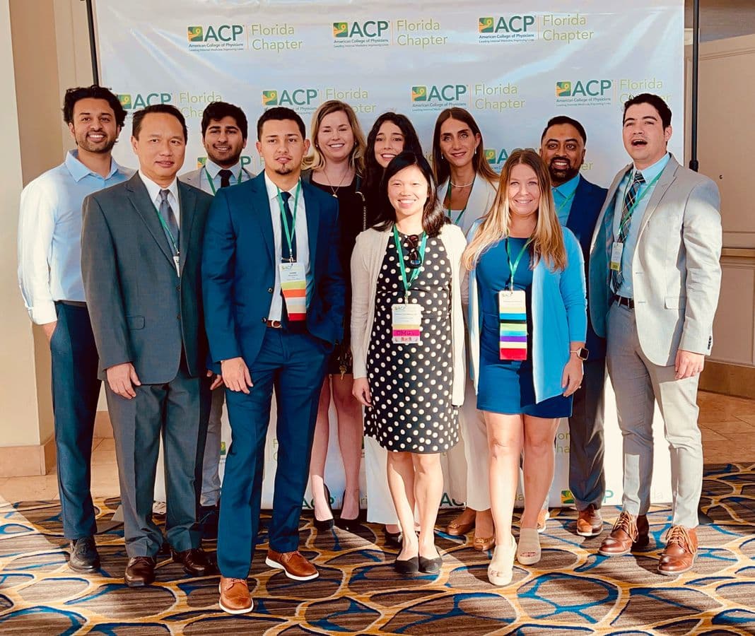A large group portrait of chapter members at the annual meeting